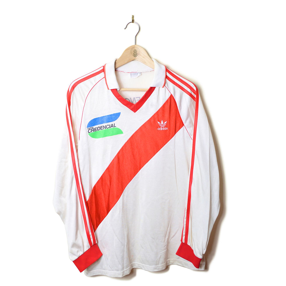 RIVER PLATE CLASSIC RETRO VINTAGE HOME FOOTBALL SHIRT SOCCER JERSEY 1991/1992 L/S LONG-SLEEVED ADIDAS CARTA CREDENCIAL