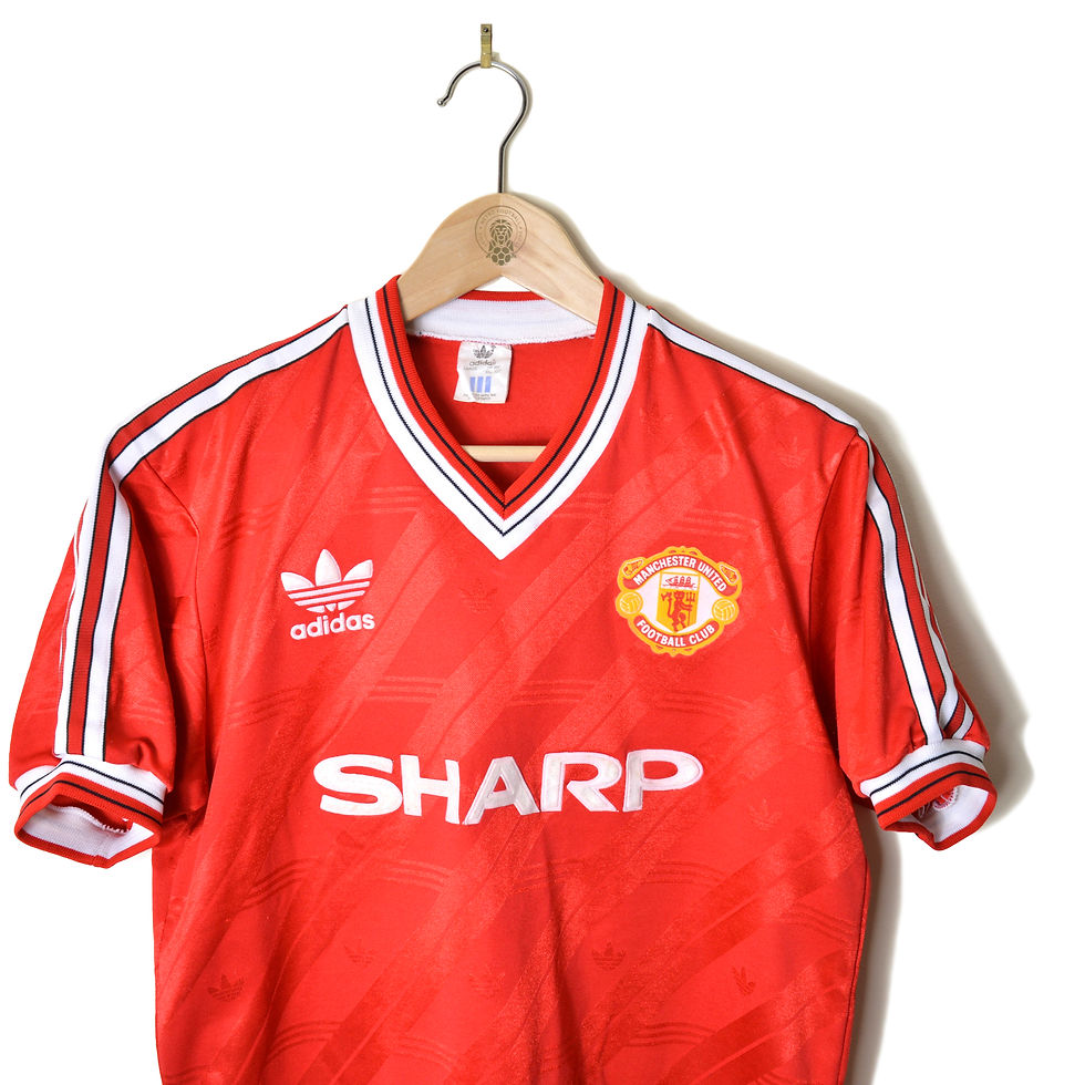 MANCHESTER UNITED MAN UTD CLASSIC RETRO VINTAGE HOME FOOTBALL SHIRT SOCCER JERSEY 1986 1987 1988 ADIDAS SHARP 80'S