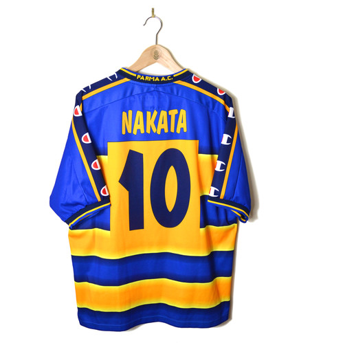 PARMA A.C【10 Hidetoshi Nakata】Santal XL 2002 AC Parma Italy Match Issue Hidetoshi Nakata (L