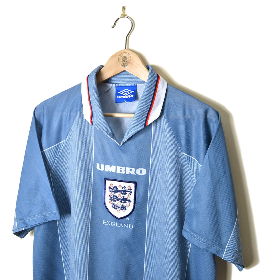 Thumbnail: ENGLAND CLASSIC RETRO VINTAGE AWAY FOOTBALL SHIRT SOCCER JERSEY 1996 1997 UMBRO GREY EURO 96