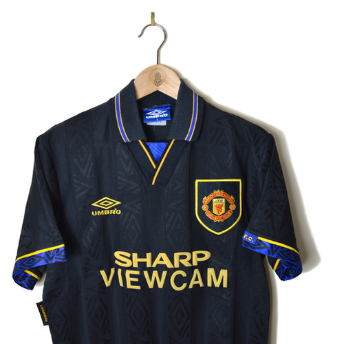 1993-1995 Manchester United” UMBRO SHARP 1993-95 Manchester United Away Shirt (Excellent) M