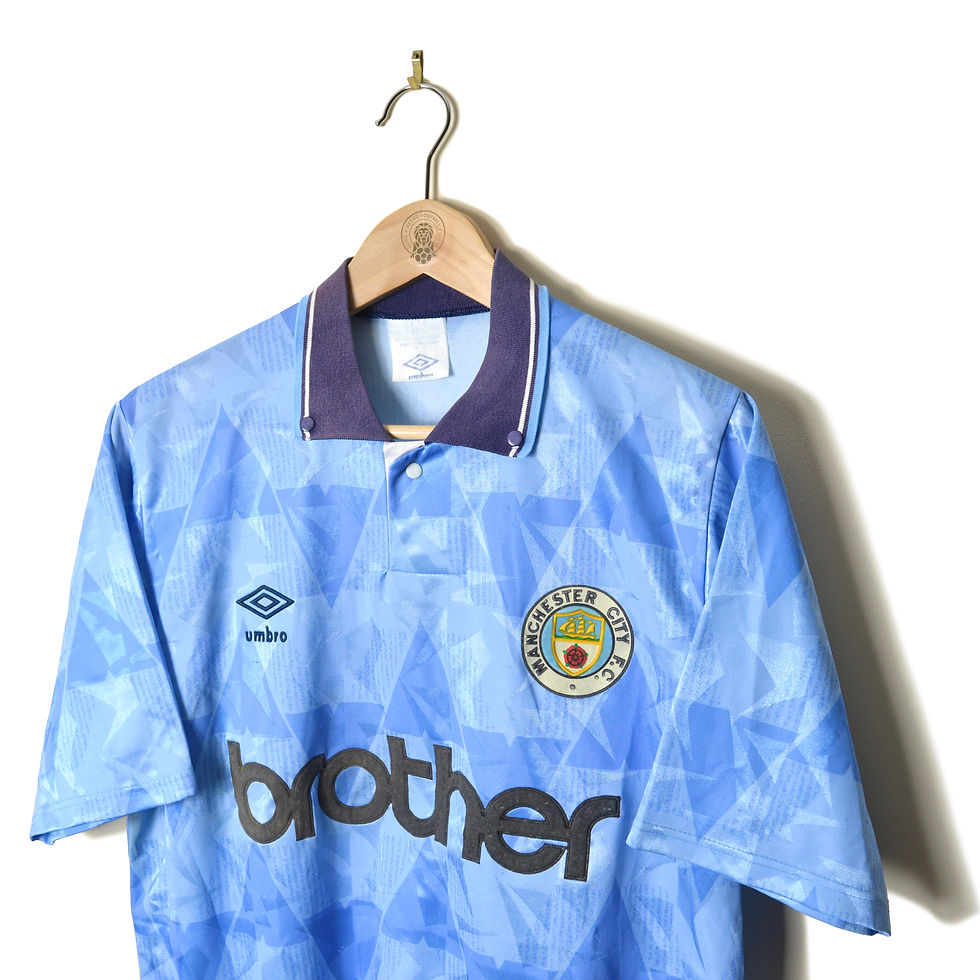 Thumbnail: MANCHESTER CITY CLASSIC RETRO VINTAGE HOME FOOTBALL SHIRT SOCCER JERSEY 1989 1990 1991 UMBRO BROTHER