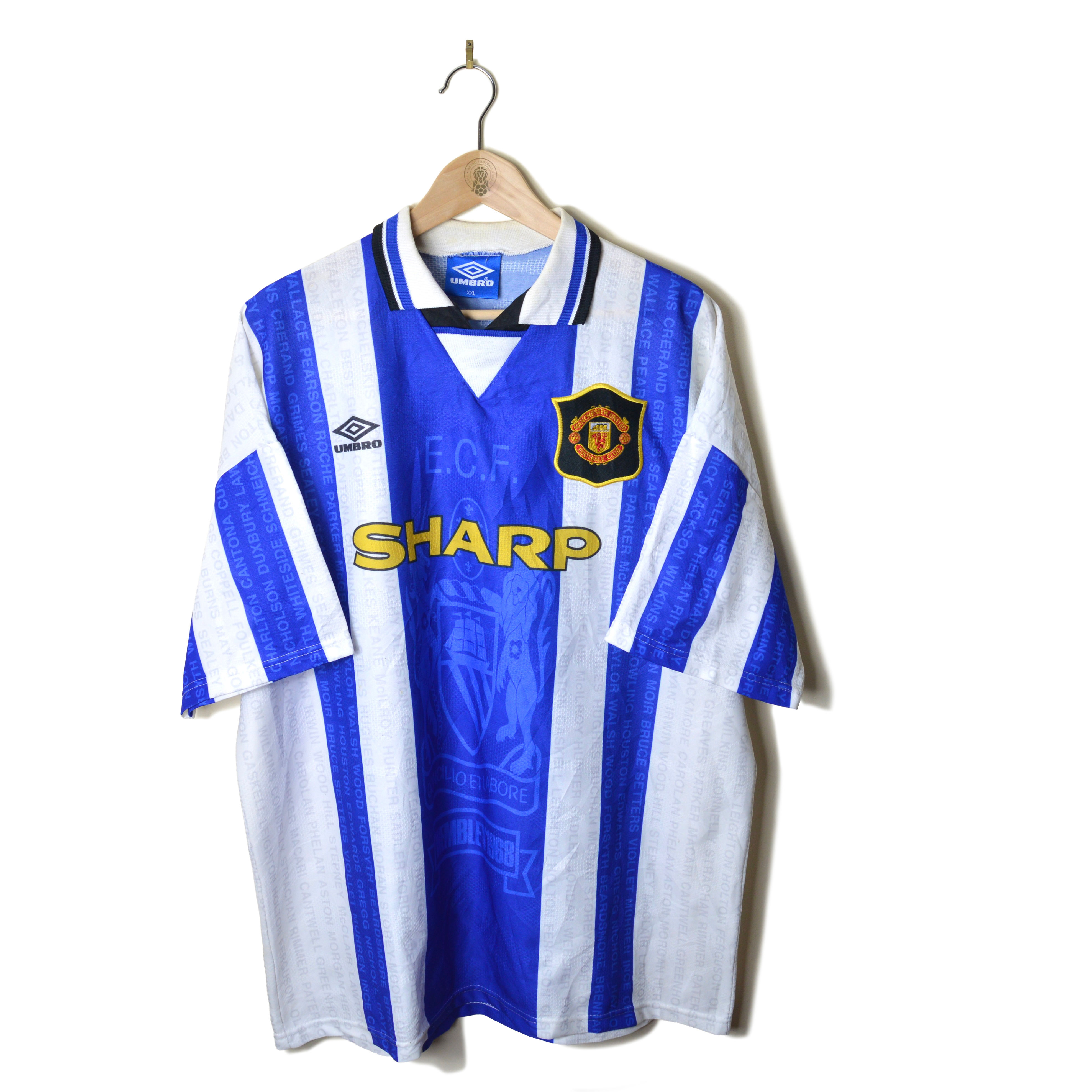 MANCHESTER UNITED CLASSIC RETRO VINTAGE THIRD FOOTBALL SHIRT SOCCER JERSEY 1994 1995 1996 UMBRO SHARP