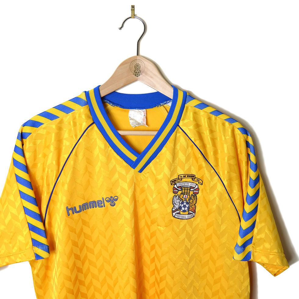 COVENTRY CITY CLASSIC RETRO VINTAGE FA CUP WINNERS AWAY FOOTBALL SHIRT SOCCER JERSEY 1987 1988 HUMMEL