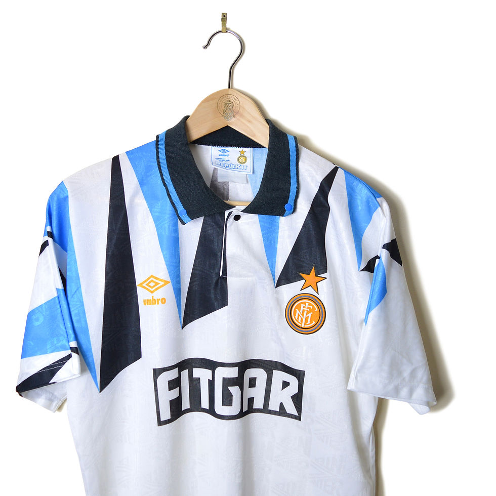 INTER MILAN CLASSIC RETRO VINTAGE AWAY FOOTBALL SHIRT SOCCER JERSEY 1991 1992 UMBRO FITGAR