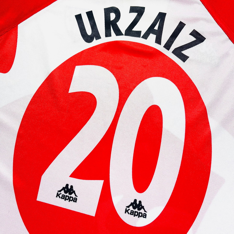 Thumbnail: ATHLETIC CLUB BILBAO CENTENARY FOOTBALL SHIRT 1997/98 #20 URZAIZ