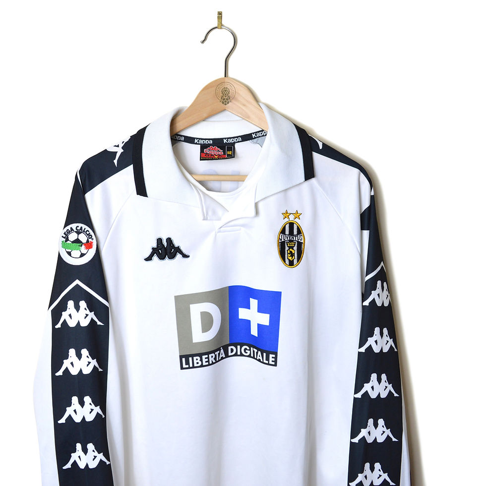 Thumbnail: JUVENTUS MATCH WORN PLAYER ISSUE AWAY FOOTBALL SHIRT SOCCER JERSEY 1999 2000 L/S LONG SLEEVED KAPPA #5 SUNDAY OLISEH 90S