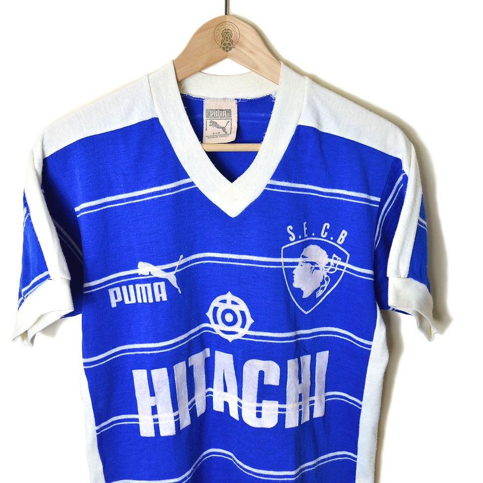 SC BASTIA VINAGE CLASSIC RETRO HOME FOOTBALL SHIRT SOCCER JERSEY 1981 1982 1983 PUMA HITACHI 80'S ROGER MILLA