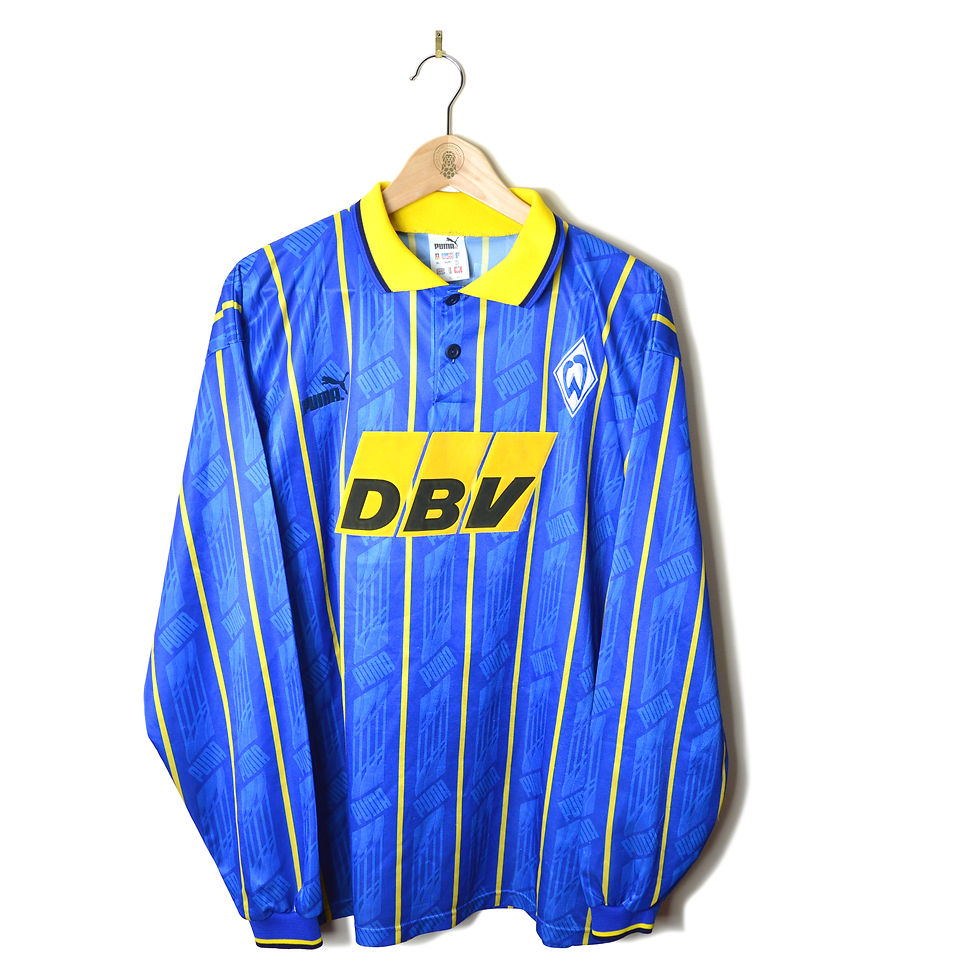 WERDER BREMEN CLASSIC RETRO VINTAGE AWAY FOOTBALL SHIRT SOCCER JERSEY 1995 1996 L/S LONG SLEEVED PUMA DBV 90S