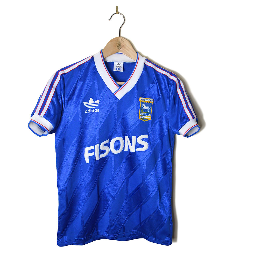 IPSWICH TOWN CLASSIC RETRO VINTAGE HOME FOOTBALL SHIRT SOCCER JERSEY 1986 1987 1988 1989 ADIDAS FISONS