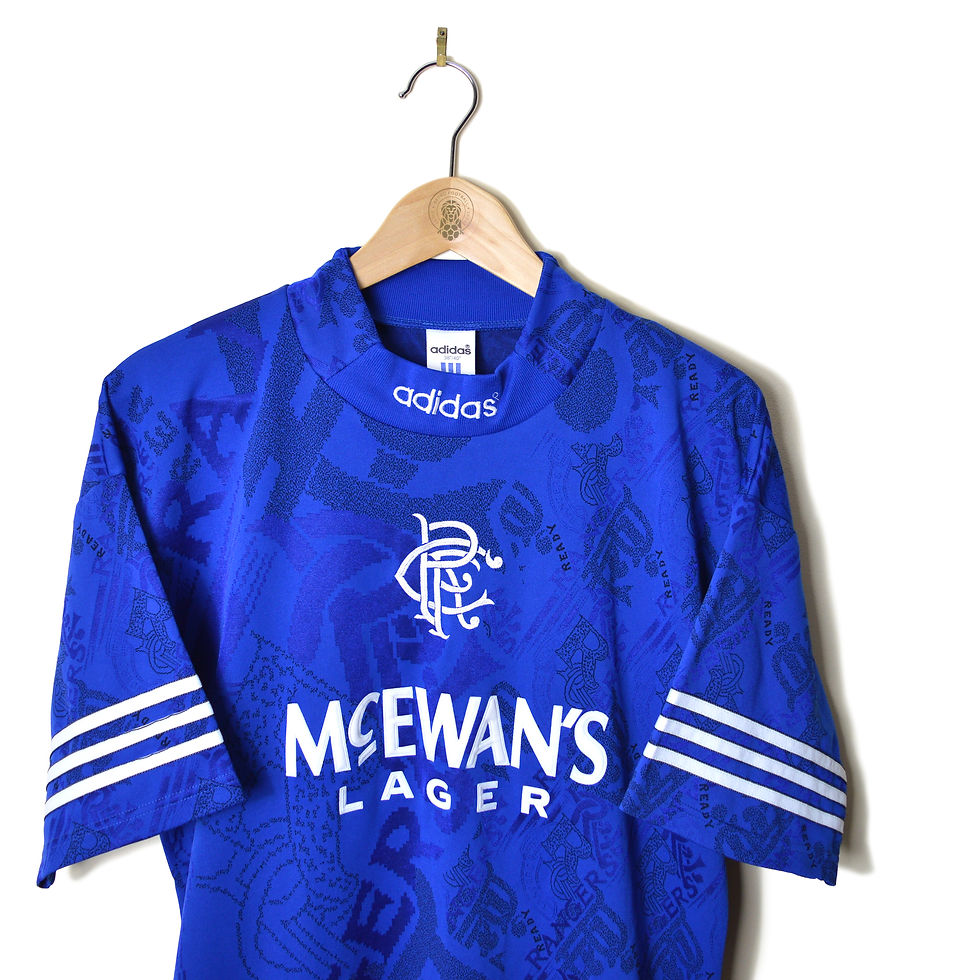 RANGERS CLASSIC RETRO VINTAGE HOME FOOTBALL SHIRT SOCCER JERSEY 1994 1995 1996 ADIDAS MCEWANS LAGER