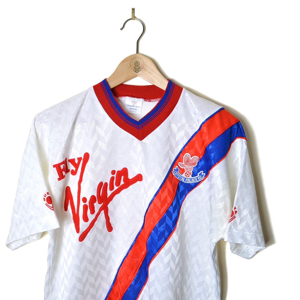 CRYSTAL PALACE CLASSIC RETRO VINTAGE AWAY FOOTBALL SHIRT SOCCER JERSEY 1989 1990 BUKTA FLY VIRGIN