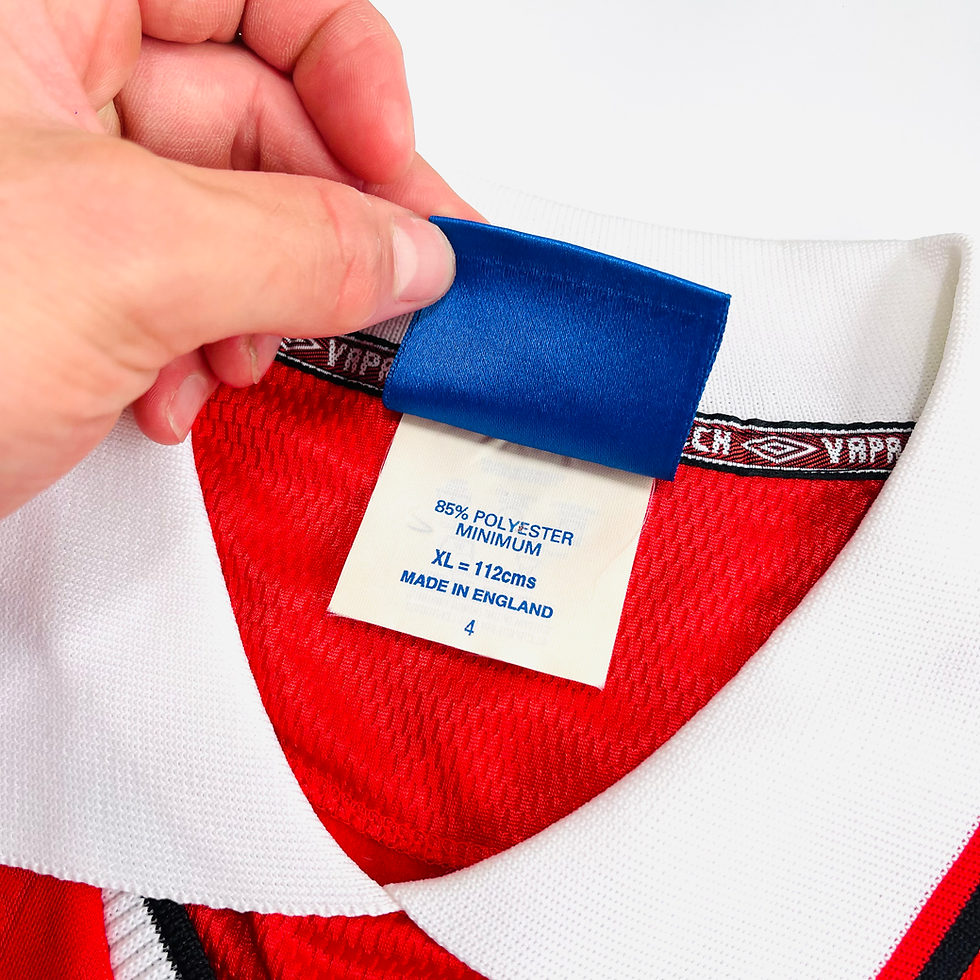 Thumbnail: MANCHESTER UNITED HOME UCL EUROPEAN FOOTBALL SHIRT 1999
