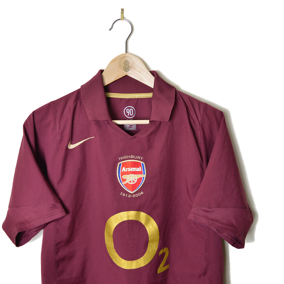 Thumbnail: ARSENAL CLASSIC RETRO VINTAGE REDCURRANT HIGHBURY HOME FOOTBALL SHIRT SOCCER JERSEY 2005 2006 #14 HENRY NIKE O2
