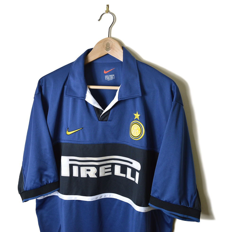 Thumbnail: INTER MILAN CLASSIC RETRO VINTAGE THIRD FOOTBALL SHIRT SOCCER JERSEY 1998 1999 NIKE PIRELLI NAVY CALCIO