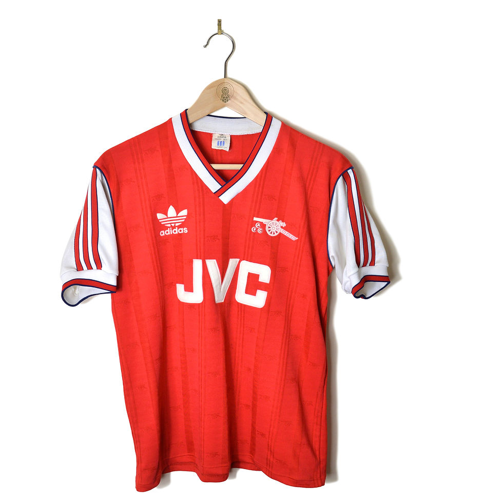 ARSENAL CLASSIC RETRO VINTAGE HOME FOOTBALL SHIRT SOCCER JERSEY 1986 1987 1988 ADIDAS JVC 80'S