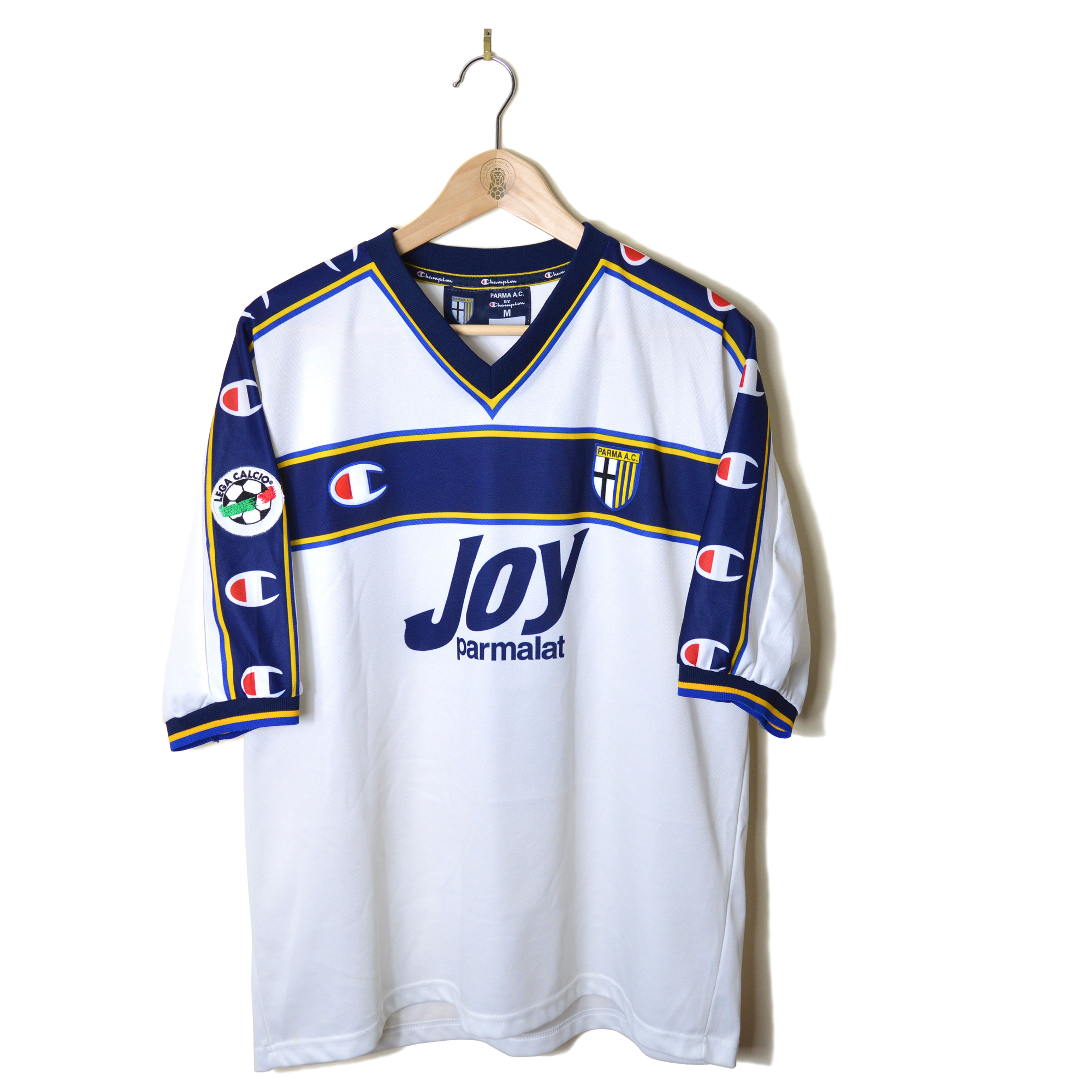 PARMA PLAYER ISSUE SPEC MATCH WORN AWAY FOOTBALL SHIRT JERSEY 2001 2002 #7 SARTOR CHAMPION JOY PARMALAT