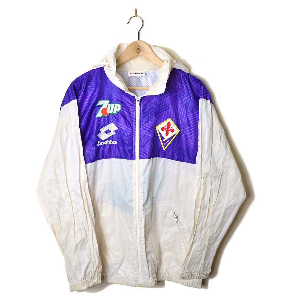 FIORENTINA CLASSIC RETRO VINTAGE LOTTO 7UP TRAINING JACKET COAT 1992 1993