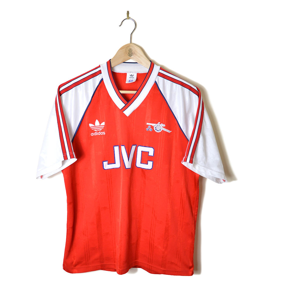 ARSENAL CLASSIC RETRO VINTAGE HOME FOOTBALL SHIRT SOCCER JERSEY 1988 1989 1990 ADIDAS JVC