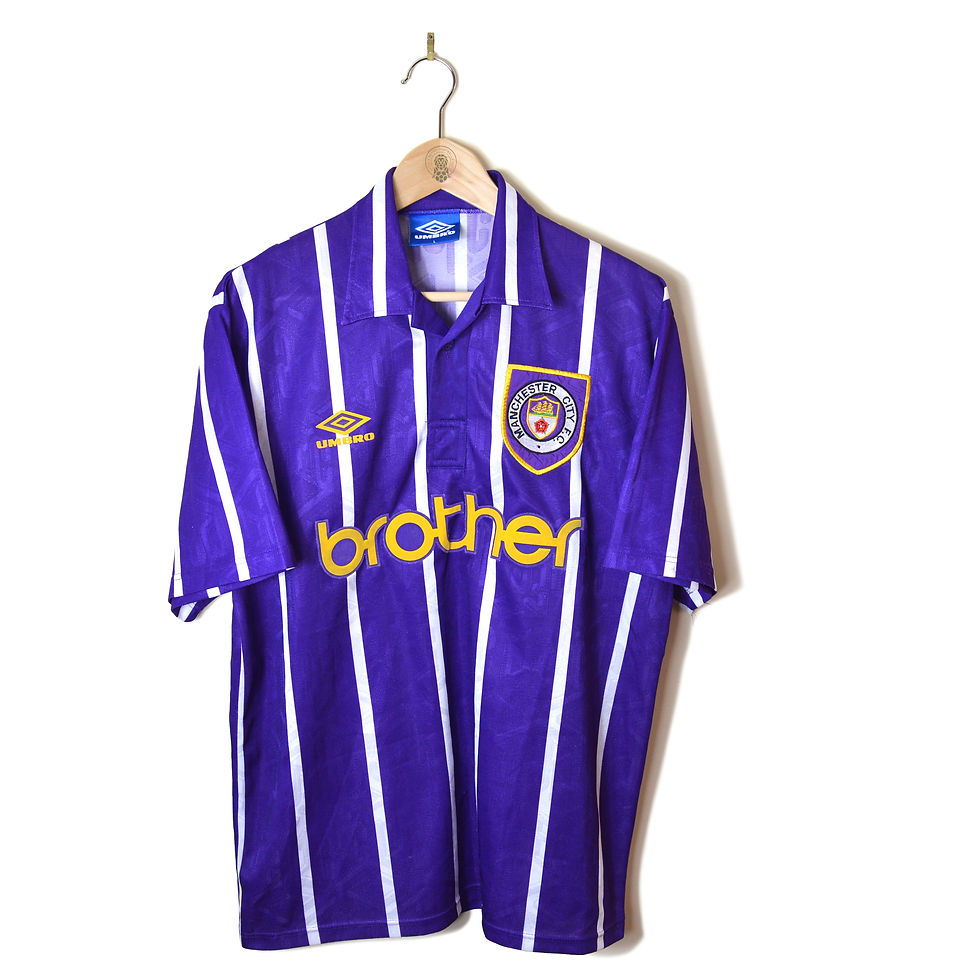 MANCHESTER CITY MAN CITY CLASSIC RETRO VINTAGE AWAY FOOTBALL SHIRT SOCCER JERSEY 1992 1993 1994 UMBRO BROTHER PURPLE