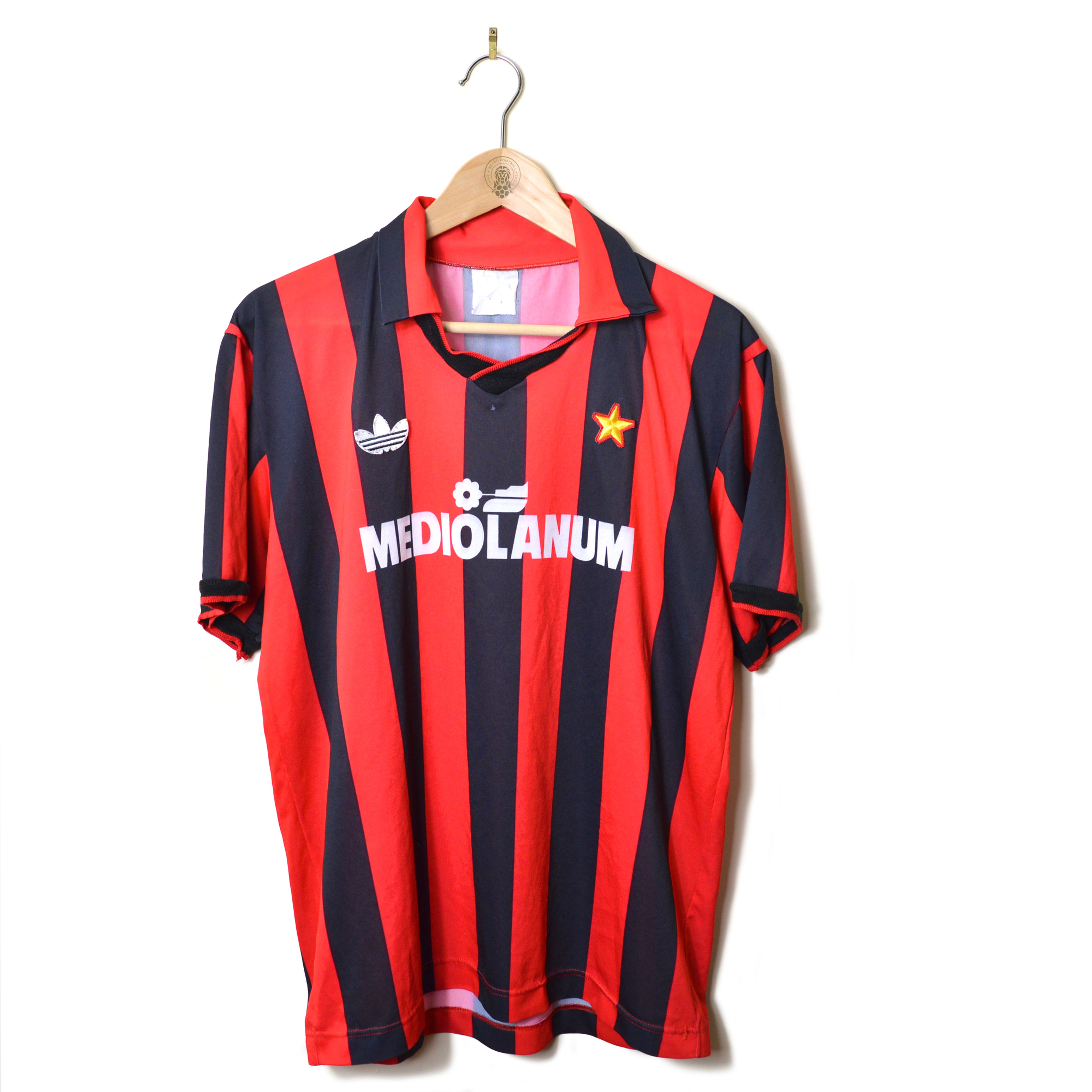AC MILAN CLASSIC RETRO VINTAGE HOME FOOTBALL SHIRT SOCCER JERSEY 1990 1991 1992 ADIDAS MEDIOLANUM 90'S CALCIO