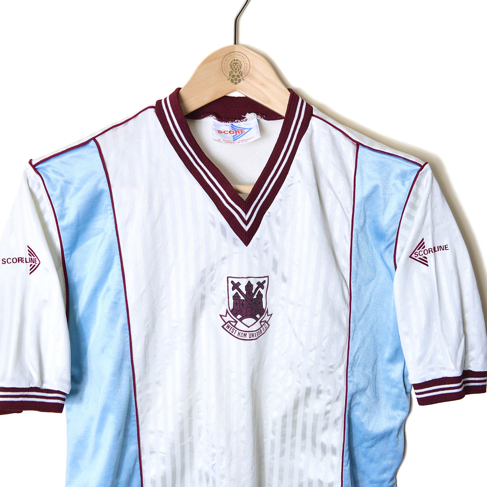 WEST HAM UNITED CLASSIC RETRO VINTAGE AWAY FOOTBALL SHIRT SOCCER JERSEY 1987 1988 1989 SCORELINE 80'S