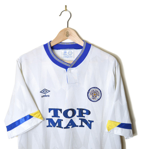 LEEDS UNITED HOME FOOTBALL SHIRT 1990/91