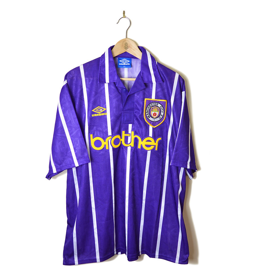 MANCHESTER CITY CLASSIC RETRO VINTAGE AWAY FOOTBALL SHIRT SOCCER JERSEY 1992 1993 1994 UMBRO BROTHER PURPLE