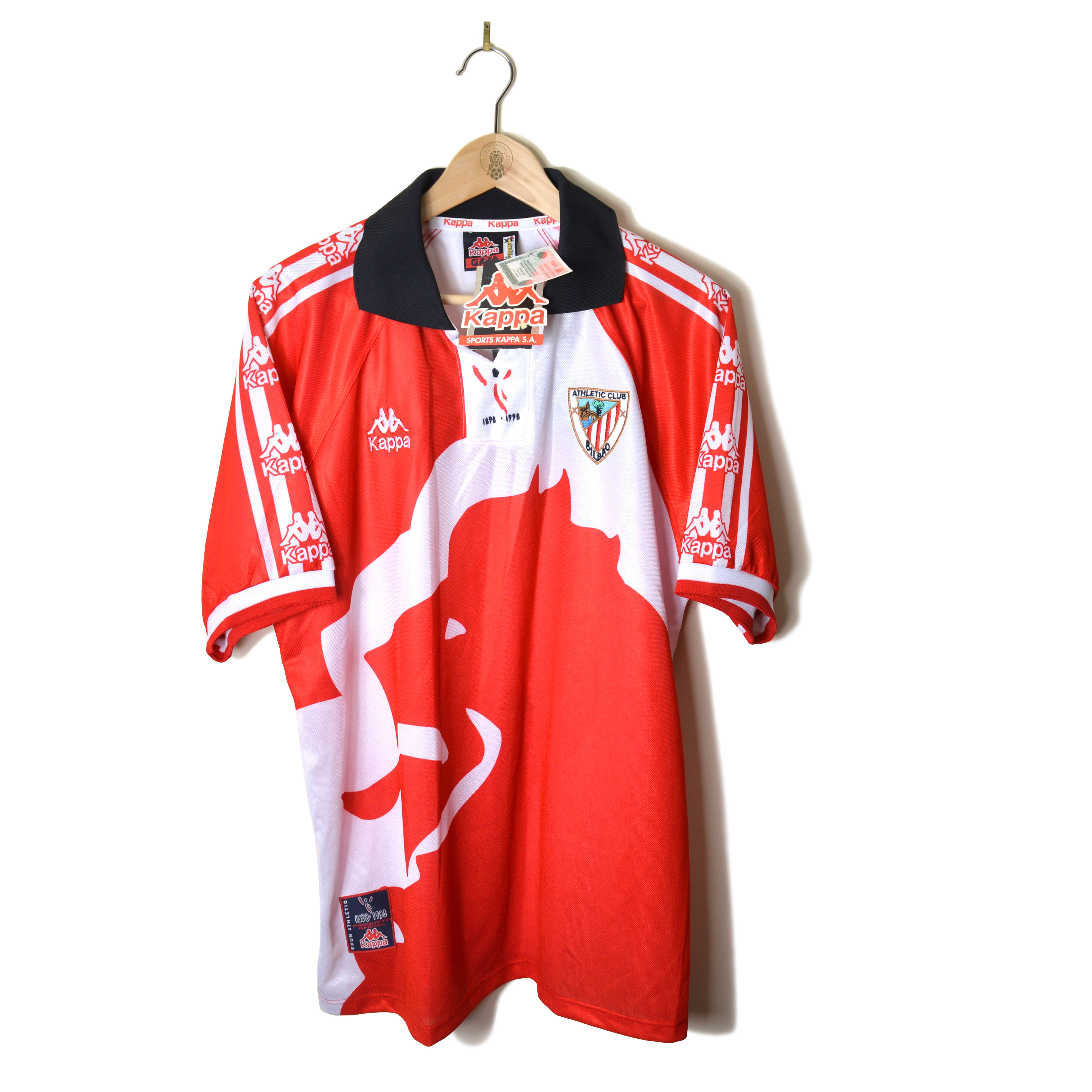 ATHLETIC CLUB BILBAO CENTENARY FOOTBALL SHIRT 1997 1998 #18 ALKIZA KAPPA WITH TAGS *BNWT*