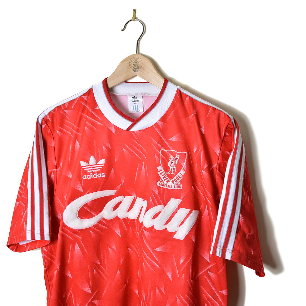Thumbnail: LIVERPOOL CLASSIC RETRO VINTAGE HOME FOOTBALL SHIRT SOCCER JERSEY 1989 1990 1991 ADIDAS CANDY