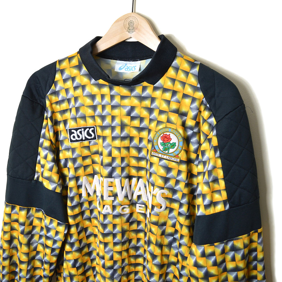 Thumbnail: BLACKBURN ROVERS CLASSIC RETRO VINTAGE GK GOALKEEPER FOOTBALL SHIRT SOCCER JERSEY 1993 1994 ASICS MCEWANS LAGER 90'S