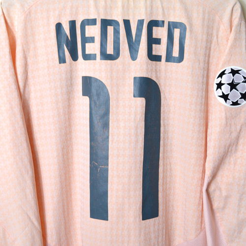 JUVENTUS AWAY FOOTBALL SHIRT 2003/04 L/S #11 NEDVED | Retro