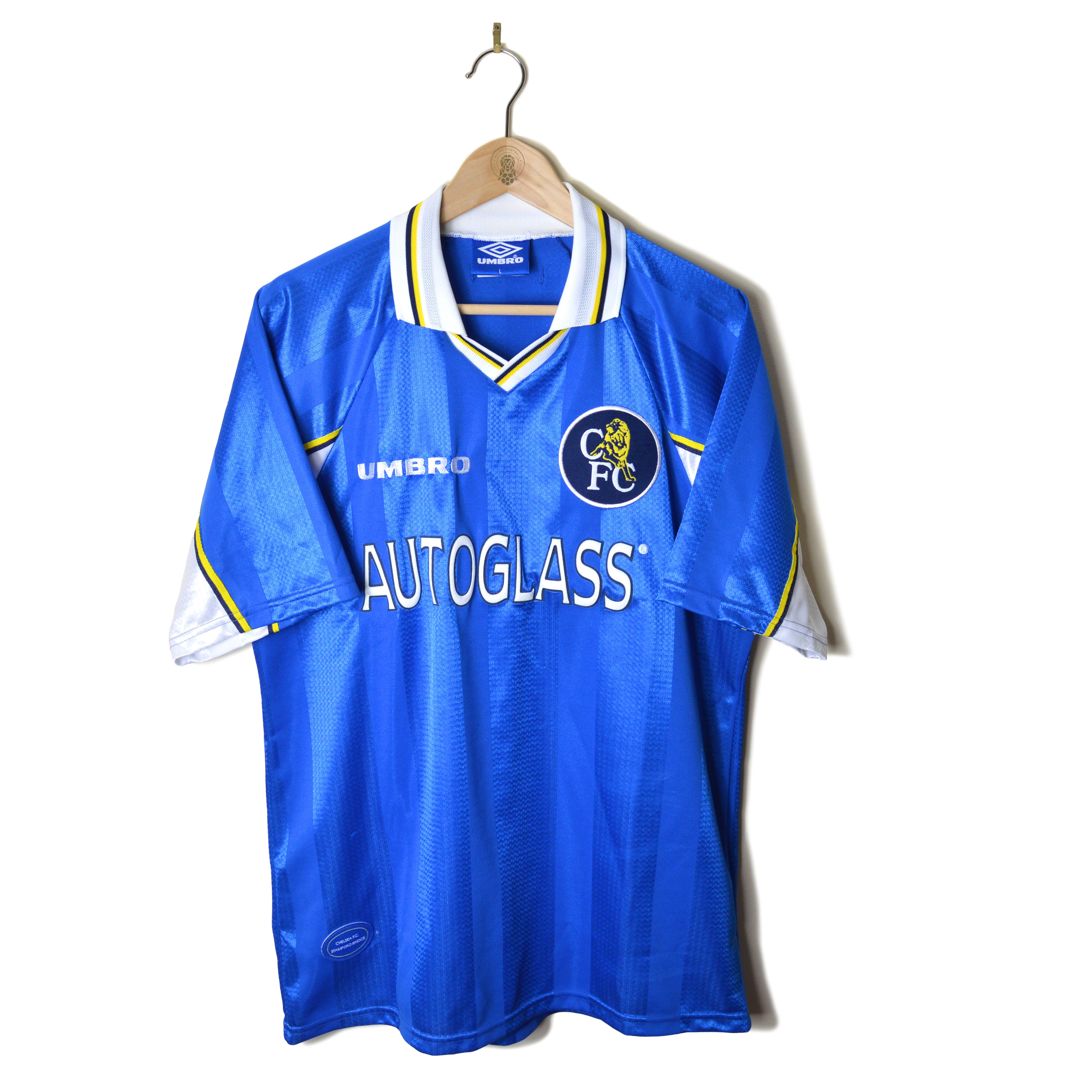 CHELSEA CLASSIC RETRO VINTAGE HOME FOOTBALL SHIRT SOCCER JERSEY 1997 1998 1999 UMBRO AUTOGLASS