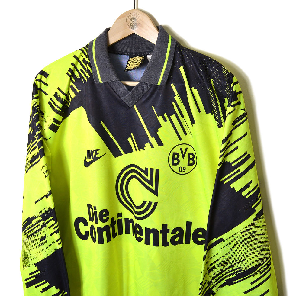 Thumbnail: BORUSSIA DORTMUND BVB CLASSIC RETRO VINTAGE HOME FOOTBALL SHIRT SOCCER JERSEY 1993 1994 L/S LONG SLEEVE NIKE DIE CONTINENTALE