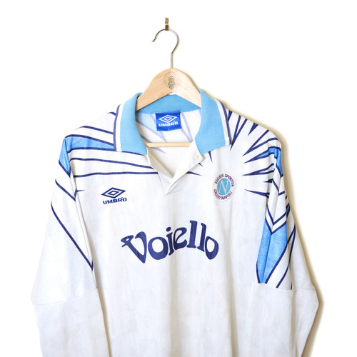 ウェア SSC Napor/ 1991-93 UMBRO Soccer Shirts SSC Napoli FC Umbro Football Shirt Away 1991/1992/1993/1994 Jersey