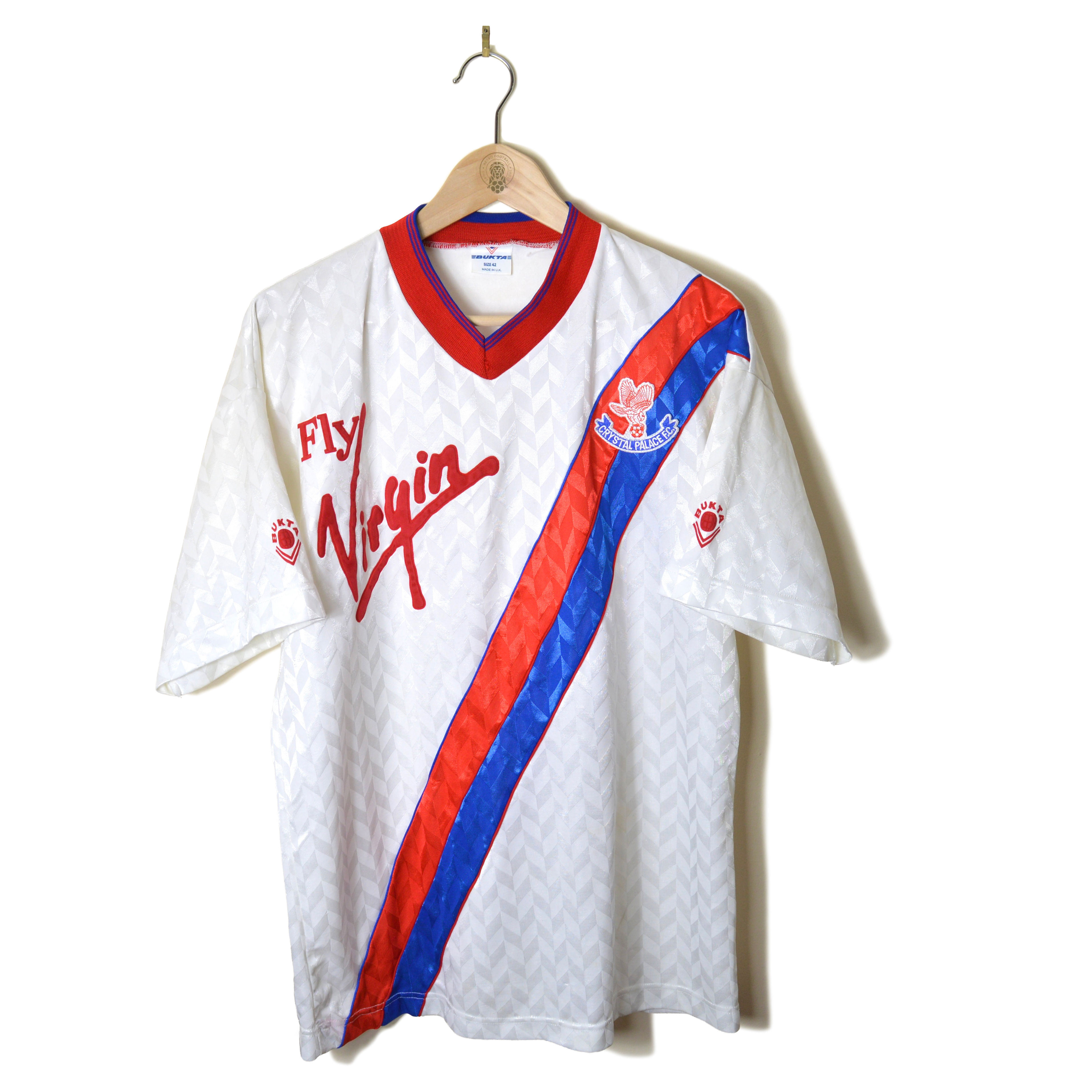 CRYSTAL PALACE CLASSIC RETRO VINTAGE AWAY FOOTBALL SHIRT SOCCER JERSEY 1989 1990 FLY VIRGIN BUKTA