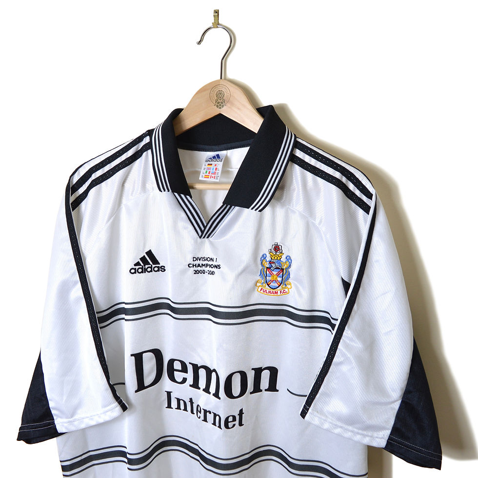 Thumbnail: FULHAM CLASSIC RETRO VINTAGE DIVISION ONE CHAMPIONS HOME FOOTBALL SHIRT SOCCER JERSEY 1999 2000 2001 DEMON INTERNET ADIDAS