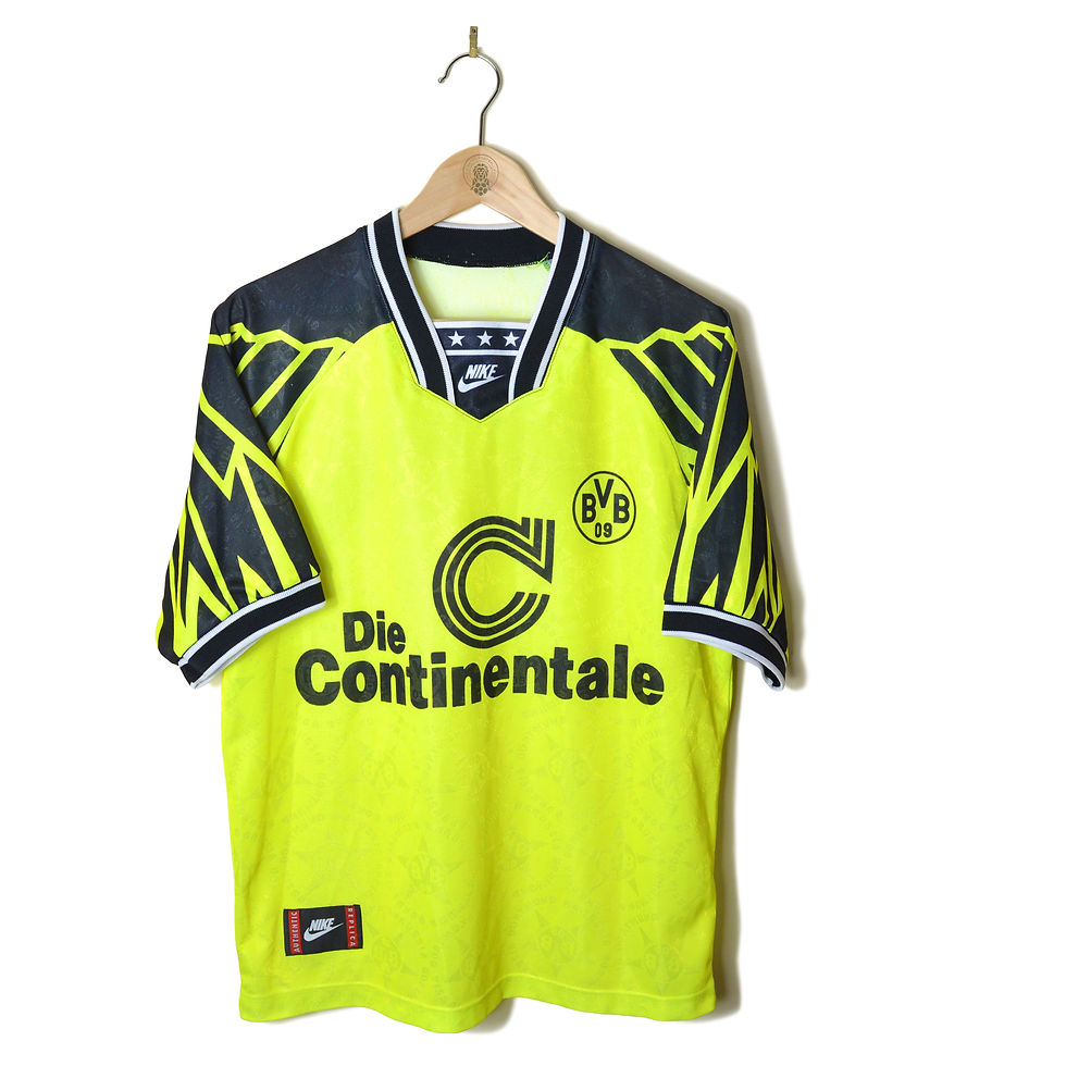 BORUSSIA DORTMUND BVB HOME FOOTBALL SHIRT SOCCER JERSEY 1994 1995 NIKE PREMIER DIE CONTINENTALE