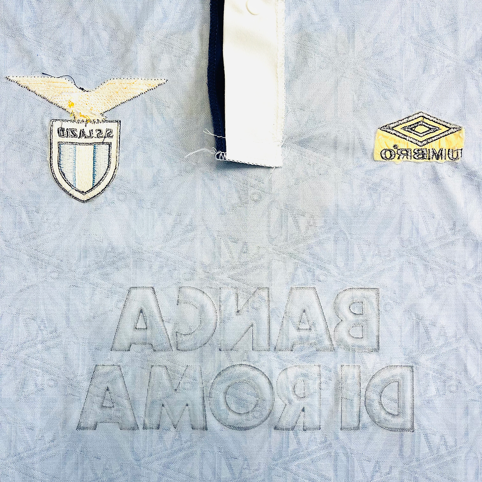 Thumbnail: LAZIO MATCH WORN ISSUE HOME FOOTBALL SHIRT 1992/93 L/S #7 "FUSER"