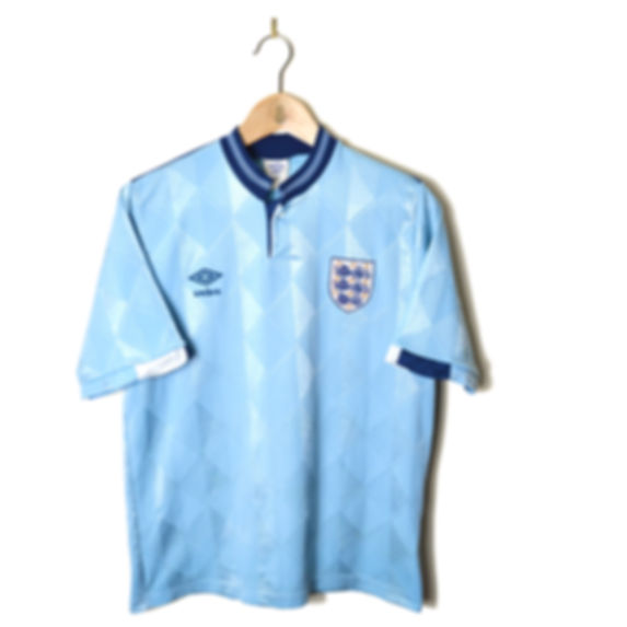 ENGLAND CLASSIC RETRO VINTAGE THIRD FOOTBALL SHIRT SOCCER JERSEY 1987 1988 1989 1990 BLUE 80'S