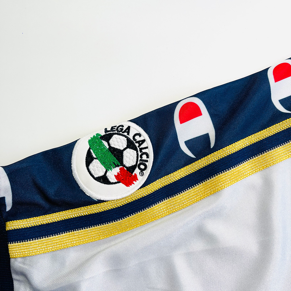 Thumbnail: PARMA MATCH WORN PLAYER ISSUE AWAY FOOTBALL SHIRT 2000/01 #14 BOGHOSSIAN
