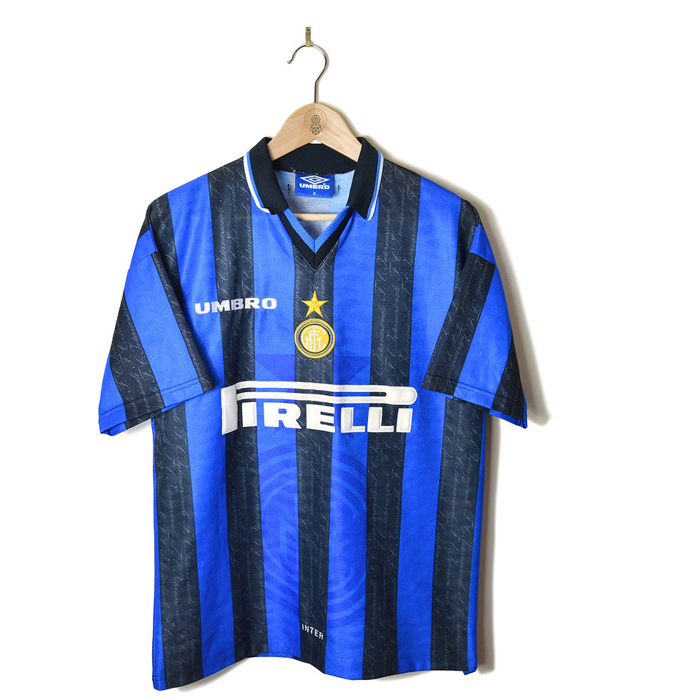 INTER MILAN CLASSIC RETRO VINTAGE HOME FOOTBALL SHIRT SOCCER JERSEY 1997 1998 #10 RONALDO NAZARIO UMBRO PIRELLI UEFA CUP