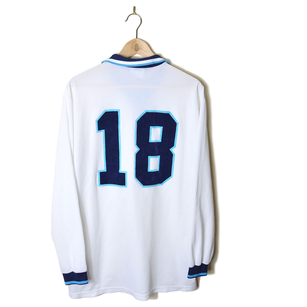 ENGLAND MATCH WORN PLAYER ISSUE HOME FOOTBALL SHIRT SOCCER JERSEY 1996 EURO 96 LONG SLEEVE L/S #18