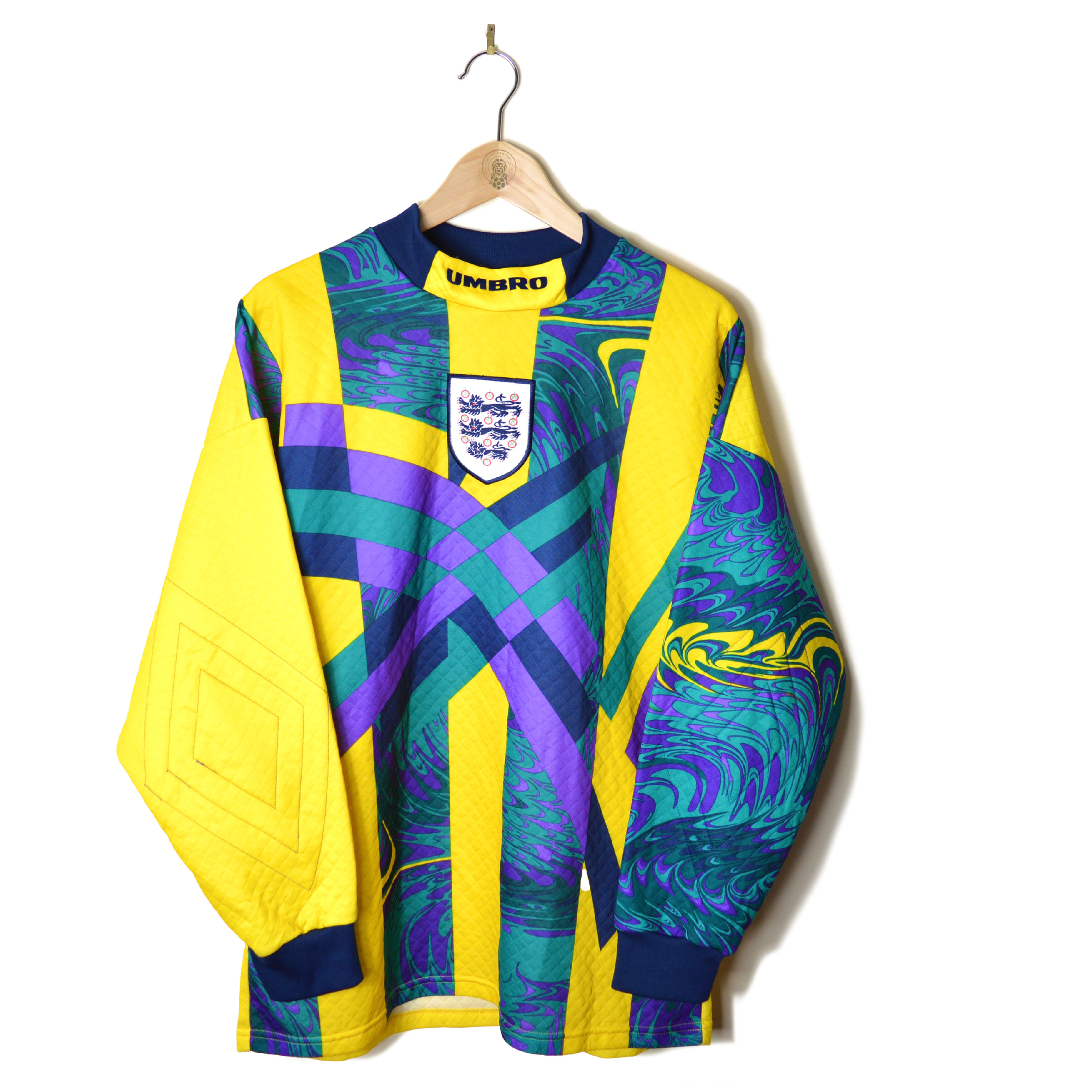 ENGLAND CLASSIC RETRO VINTAGE GK GOALKEEPER FOOTBALL SHIRT SOCCER JERSEY 1996 EURO 96