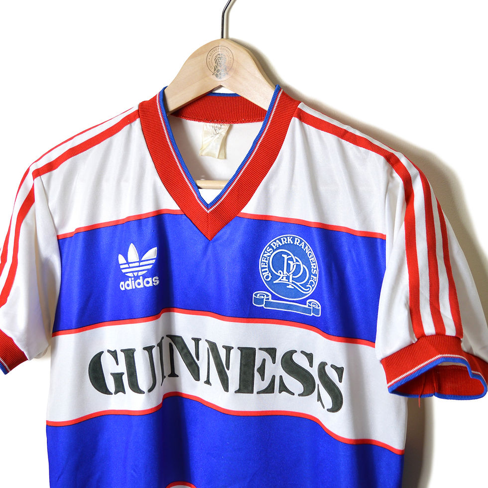 Thumbnail: QPR QUEENS PARK RANGERS CLASSIC RETRO VINTAGE HOME FOOTBALL SHIRT SOCCER JERSEY 1985 1986 ADIDAS GUINNESS
