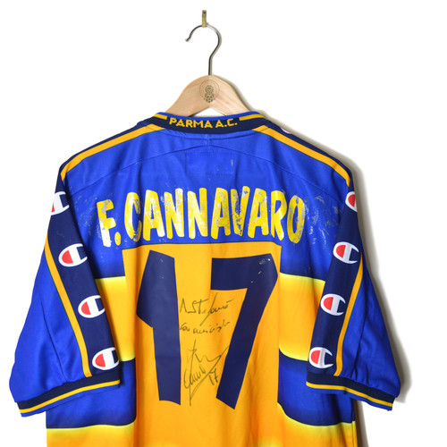PARMA HOME FOOTBALL SHIRT 2001/02 #17 F. CANNAVARO | Retro Football SS