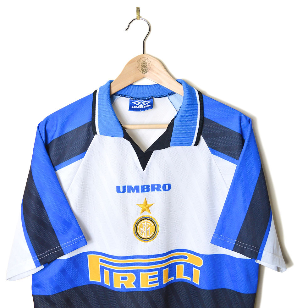 INTER MILAN CLASSIC RETRO VINTAGE AWAY FOOTBALL SHIRT SOCCER JERSEY 1996 1997 UMBRO PIRELLI 90'S CALCIO