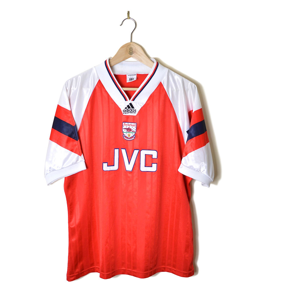 ARSENAL CLASSIC RETRO VINTAGE HOME FOOTBALL SHIRT SOCCER JERSEY 1992 1993 1994 ADIDAS EQUIPMENT JVC