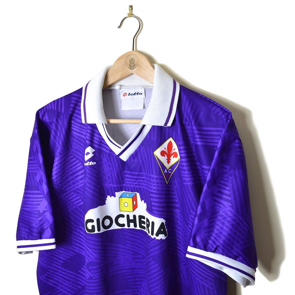 Thumbnail: FIORENTINA CLASSIC RETRO VINTAGE HOME FOOTBALL SHIRT SOCCER JERSEY 1991 1992 LOTTO GIOCHERIA CALCIO 90'S