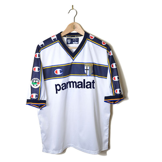 PARMA COPPA ITALIA MATCH WORN ISSUE AWAY FOOTBALL SHIRT 2001/02